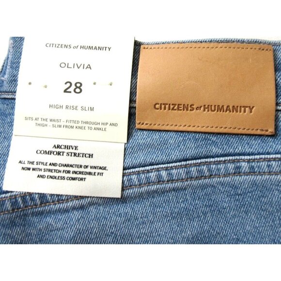NWT Citizens of Humanity Olivia Zip in Santorini High Rise Slim Stretch Jeans 28 - Picture 4 of 6